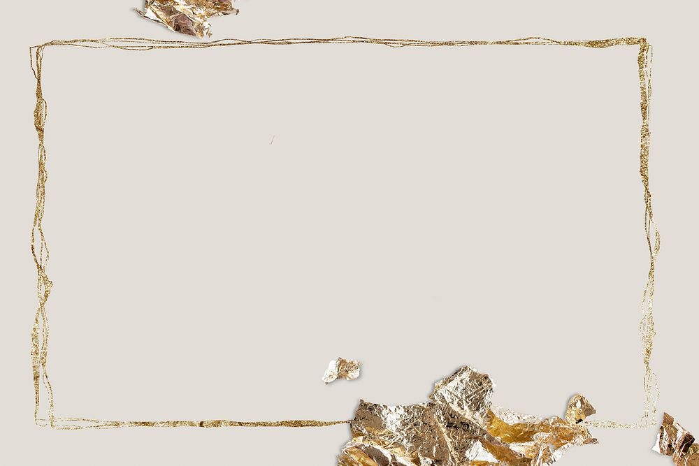 Gold glitter psd off white background
