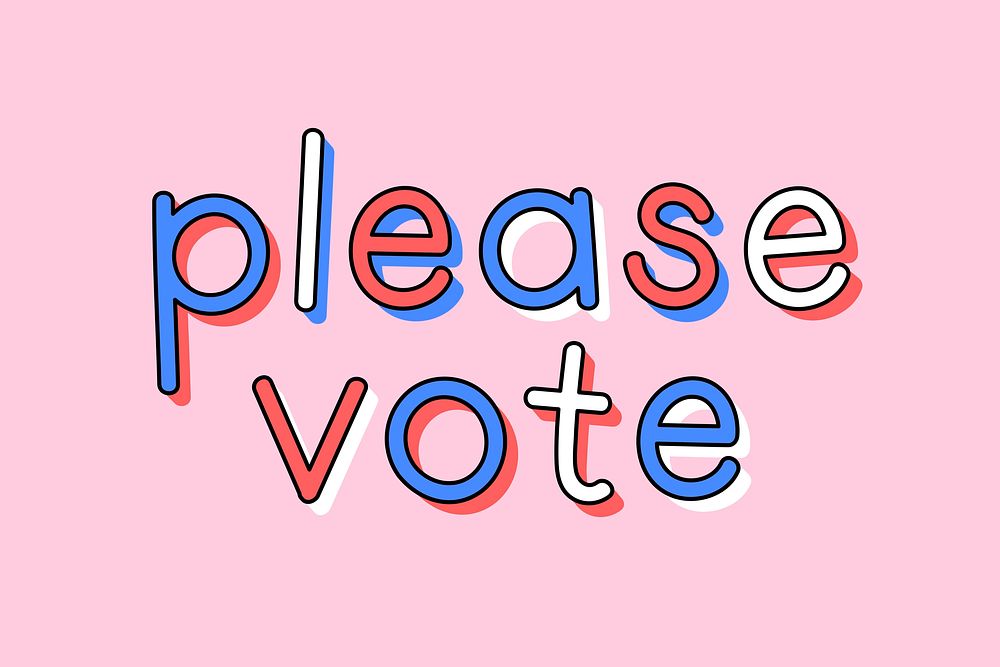 Please vote doodle text psd typography
