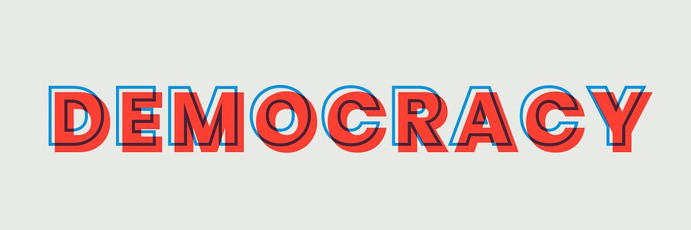 Multiply font democracy message typography vector