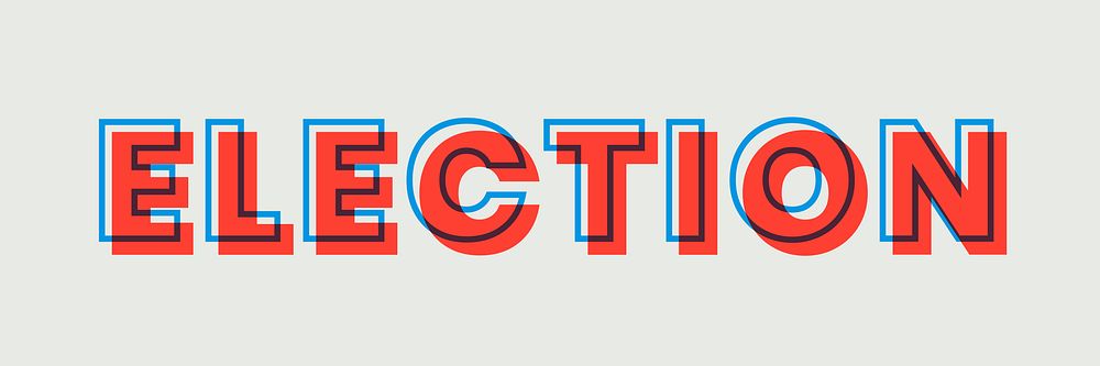 Election multiply font vector text typography