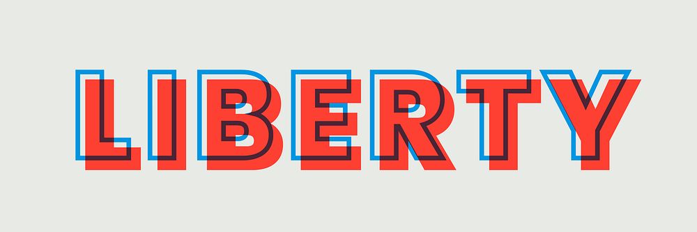 Liberty red multiply font text typography