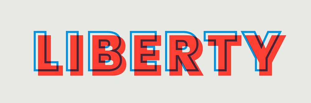 Liberty vector multiply font text typography