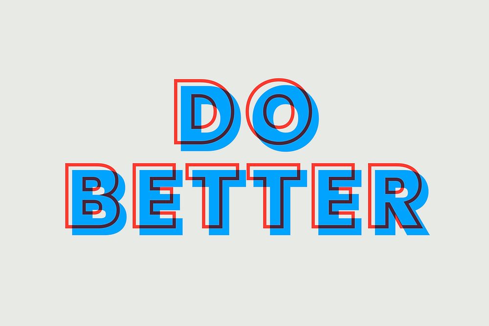 Do better vector multiply font typography