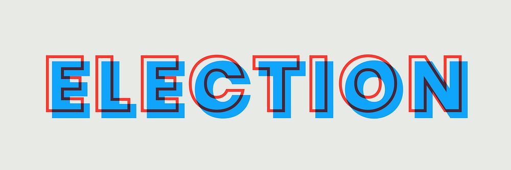 Election multiply font blue typography