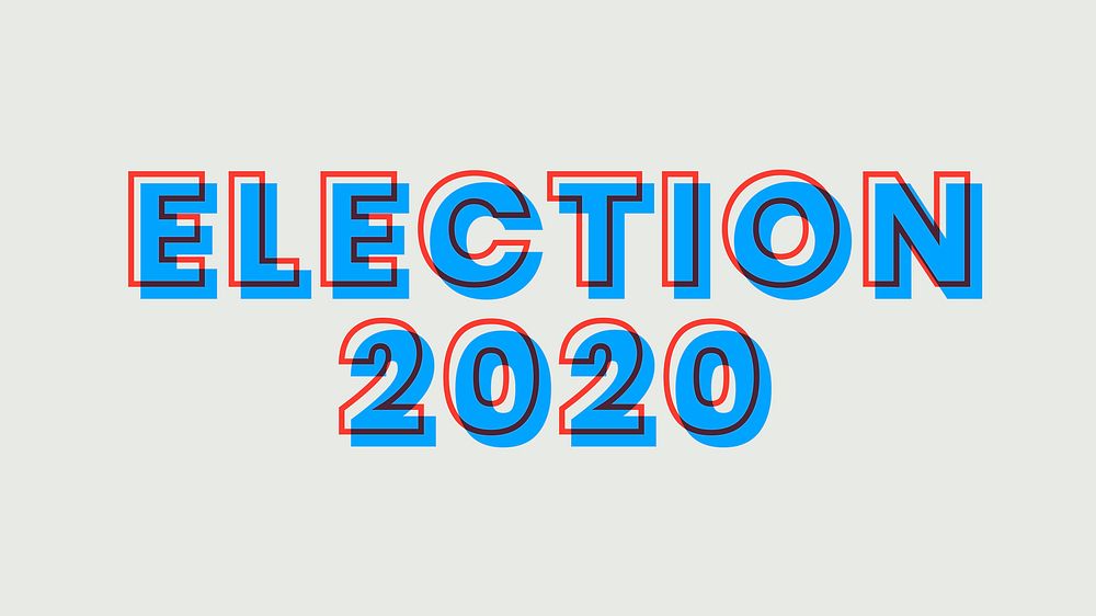 Election 2020 multiply font vector typography