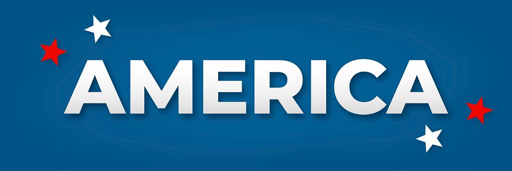 America text typography message word