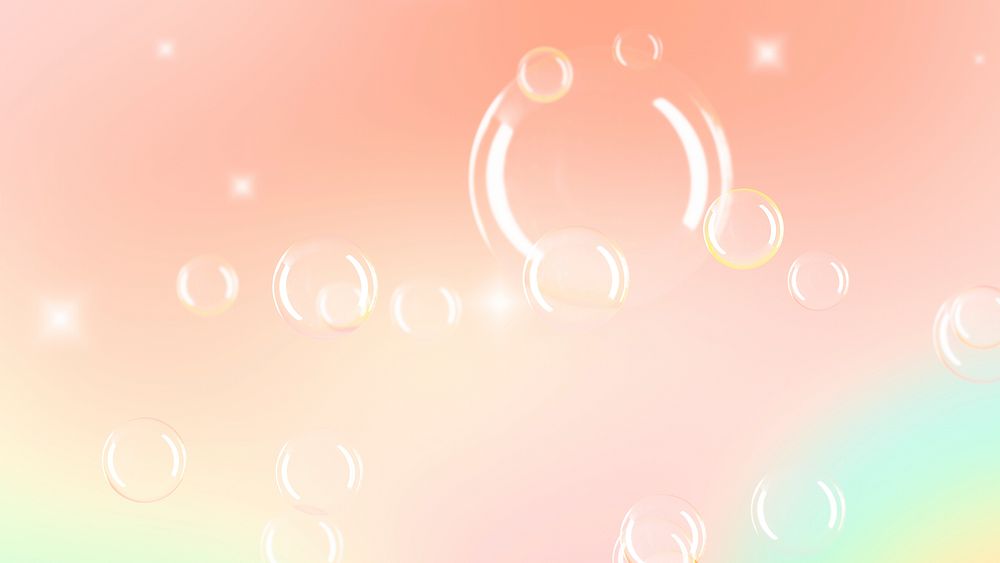 Bubble effect psd holographic gradient pattern background