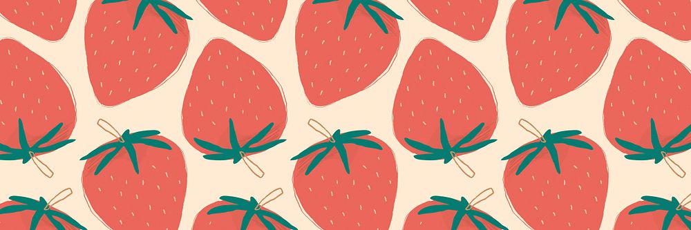 Cute strawberry fruit pattern pastel background
