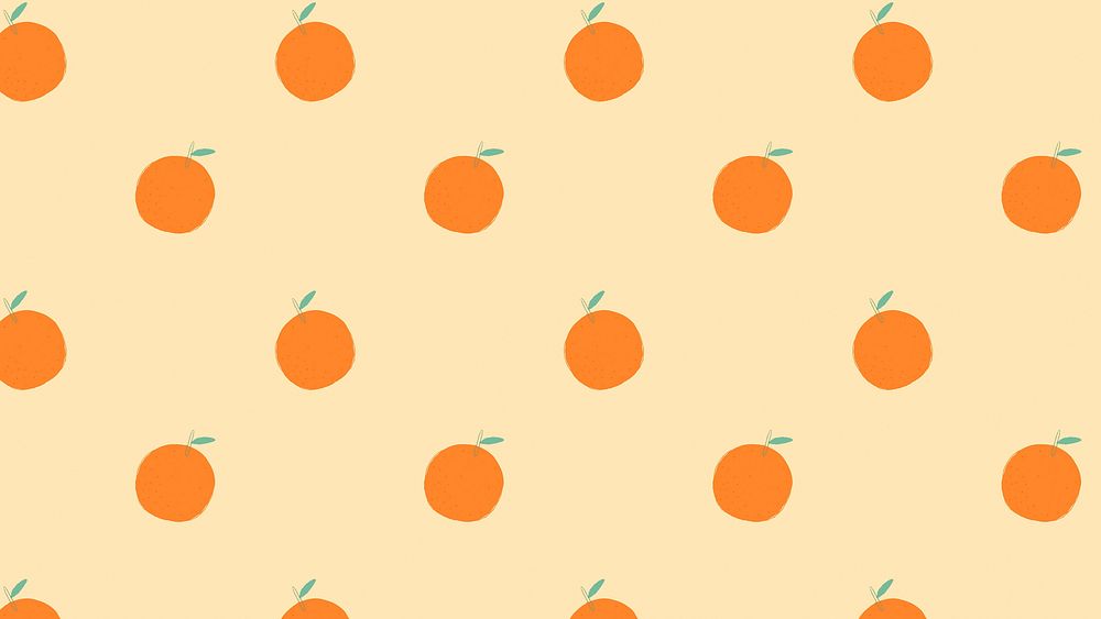 Orange fruit pattern pastel background