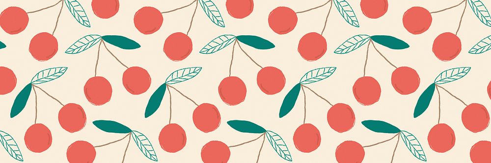 Fruit cherry pattern pastel background