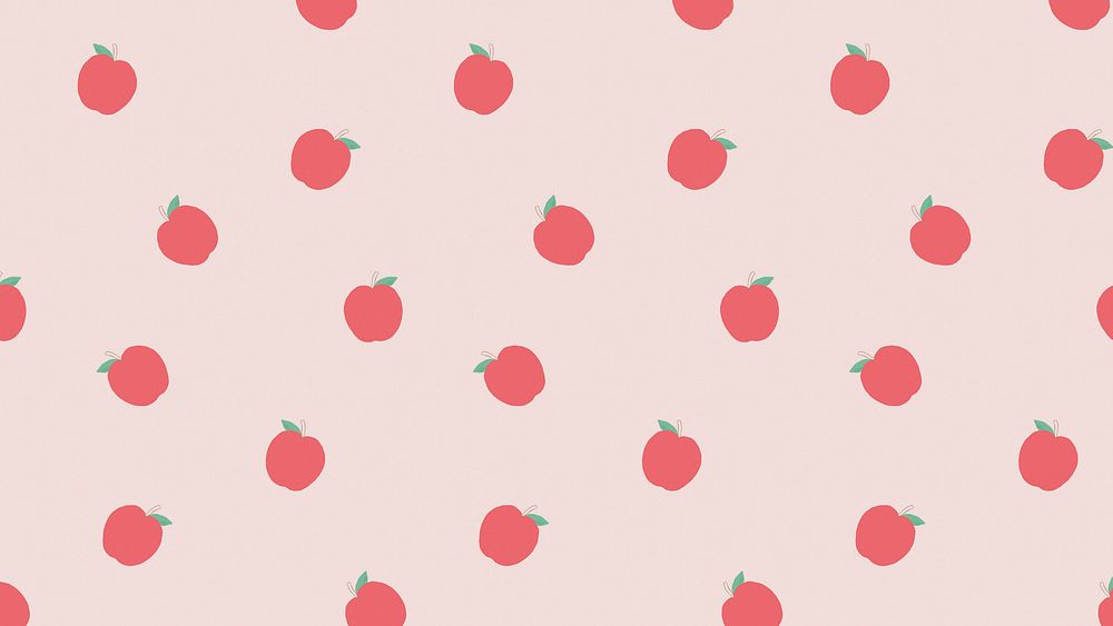 Apple fruit pattern pastel background