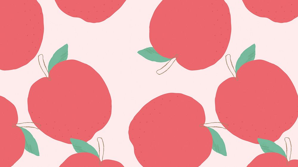 Apple fruit pattern pastel background