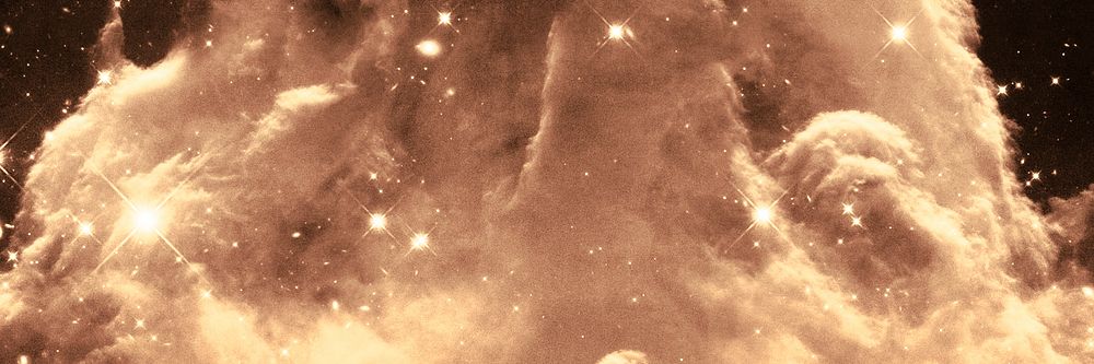 Yellow dreamy galactic cloud image background