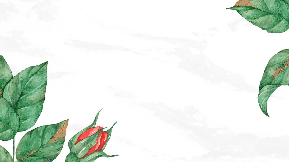 Hand drawn vector red rose blog banner background