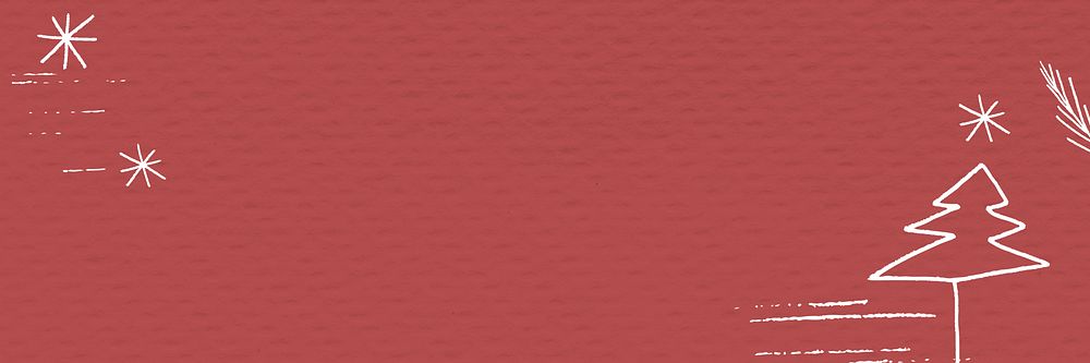 Red Christmas social media banner with design space