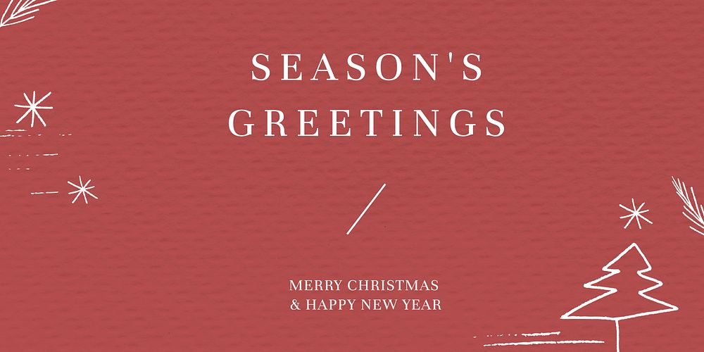 Season's greetings vector Christmas card