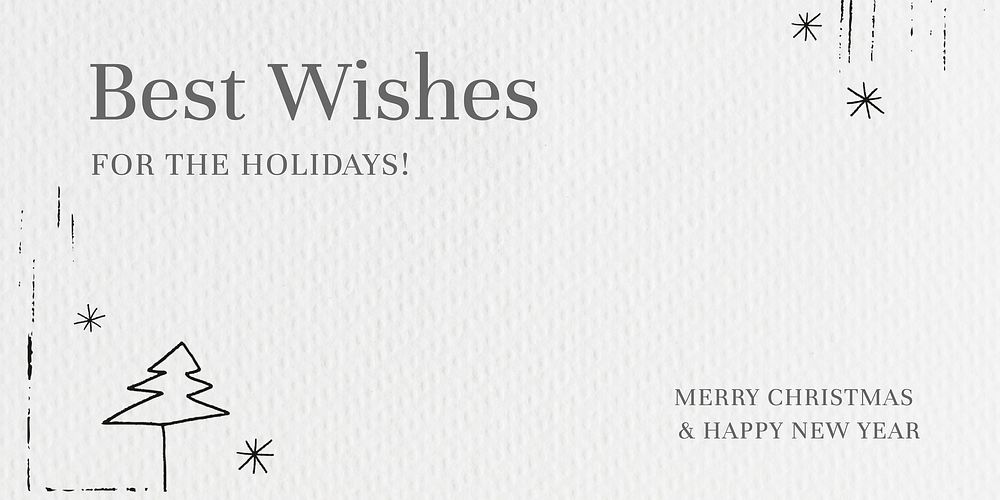 Best wishes holiday card vector Christmas background