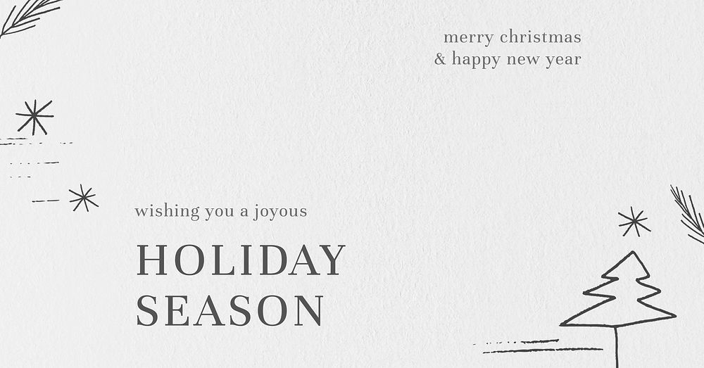 Holiday season psd Christmas greeting card