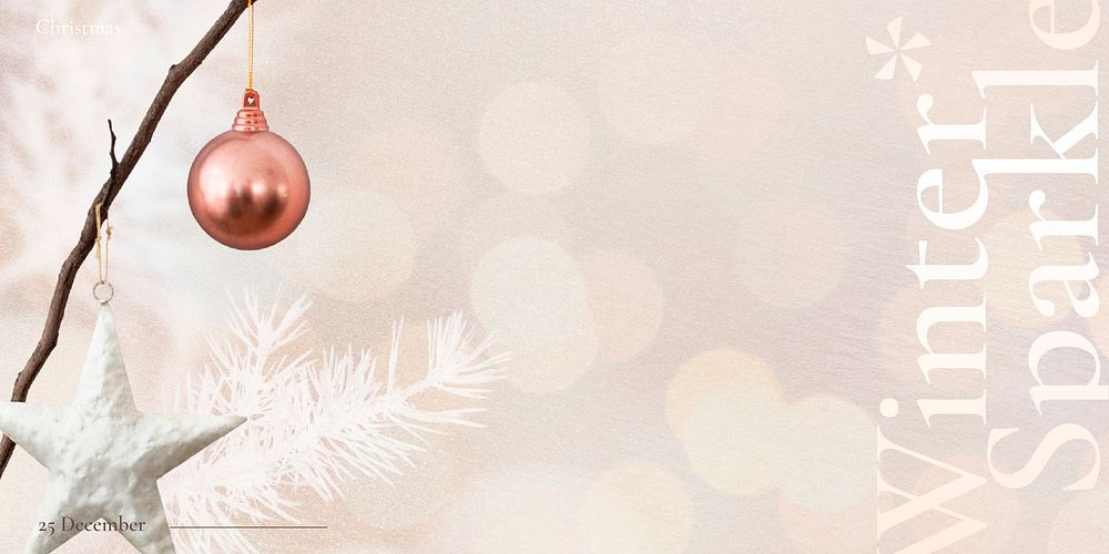 Christmas season's greetings festive social media banner