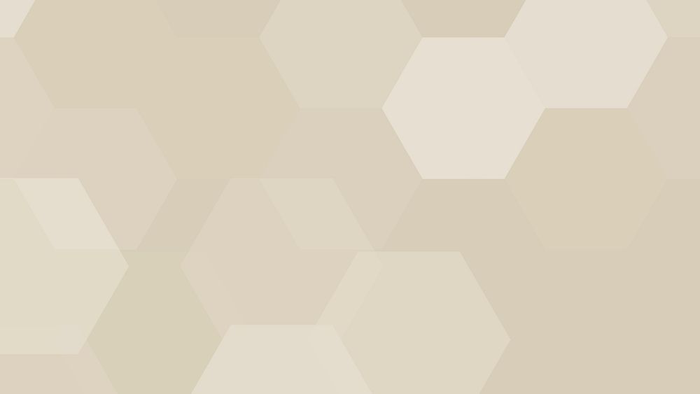 Beige geometric hexagon pattern background psd