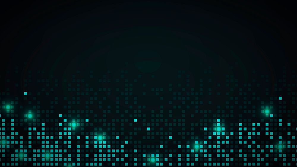 Teal abstract pixel pattern vector wallpaper
