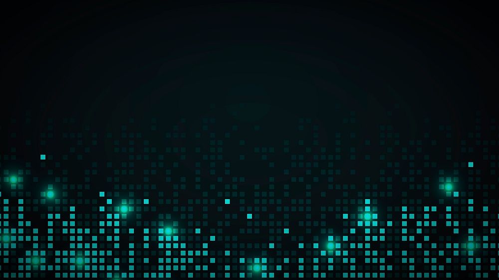 Teal abstract pixel pattern background