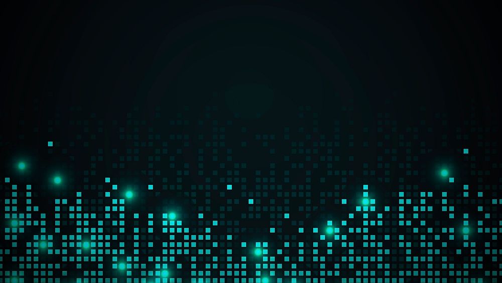 Teal abstract pixel pattern psd wallpaper