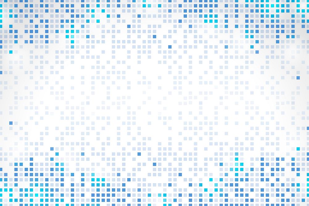 Blue border vector abstract pixel rain background