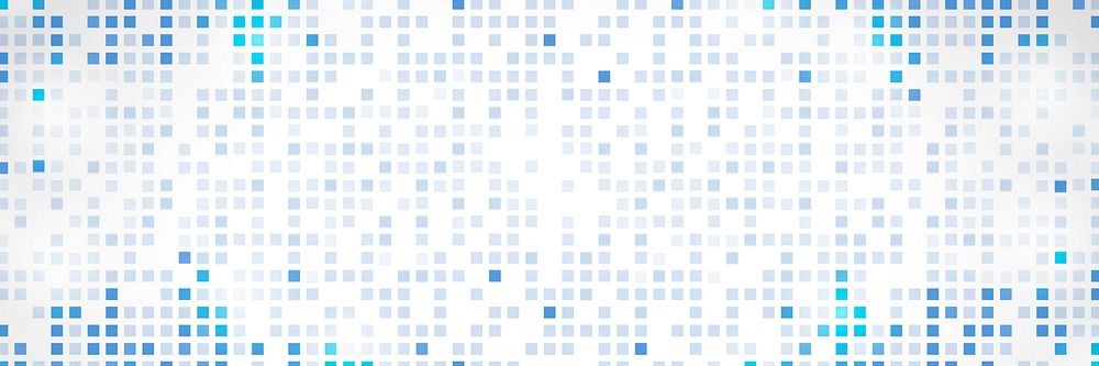 Blue abstract pixel rain banner