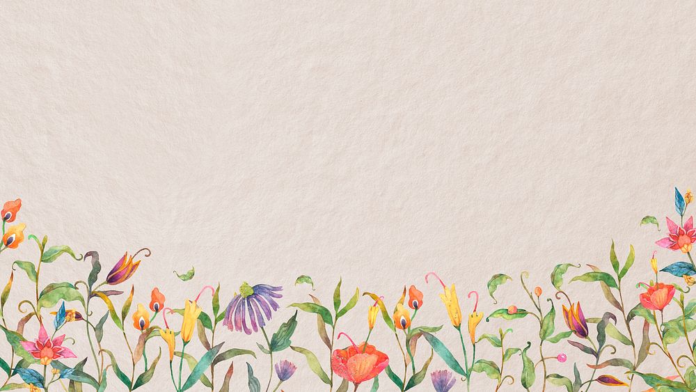 Background with floral border frame illustration