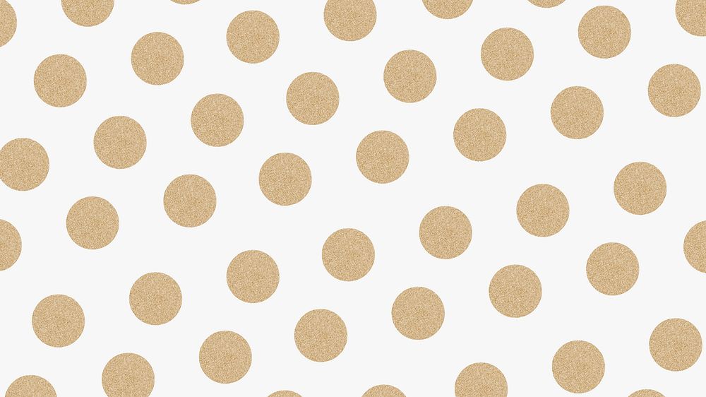 Gold polka dot vector glittery pattern wallpaper