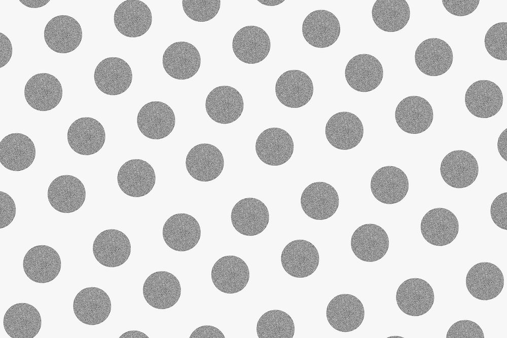Silver vector polka dot glittery pattern background