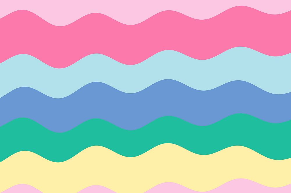 Colorful vector cursive stripes cute pattern background