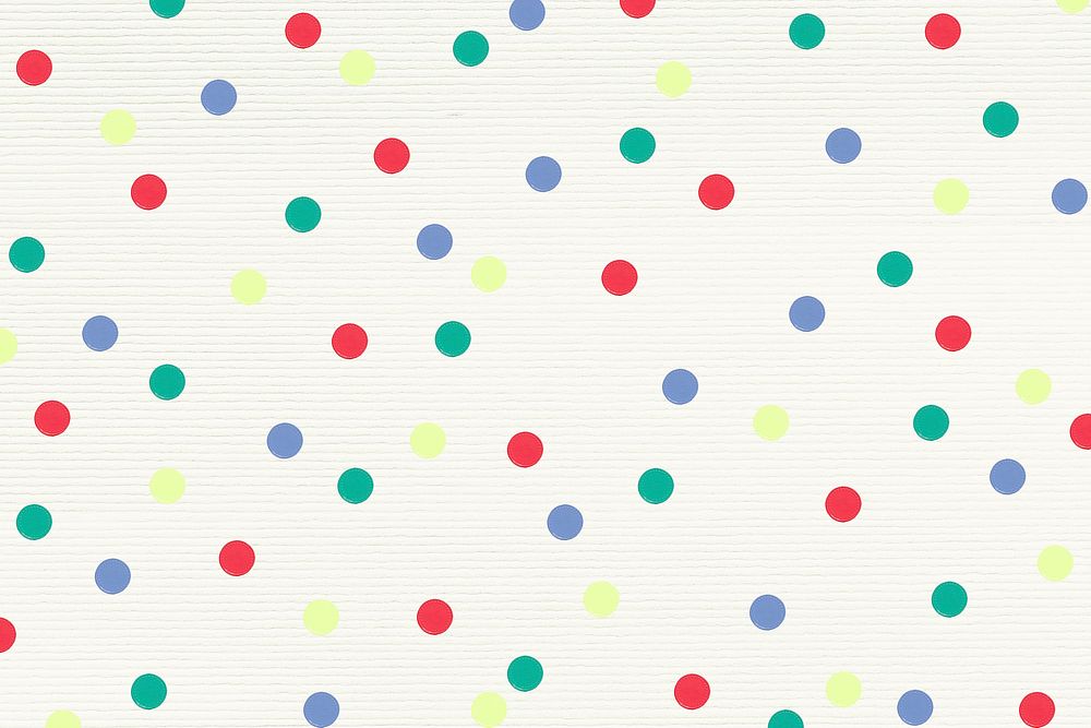 Polka dot colorful psd artsy on textured wallpaper