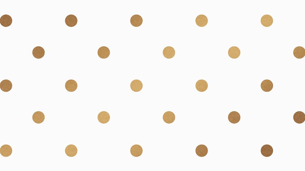 Gold polka dot vector glittery pattern wallpaper