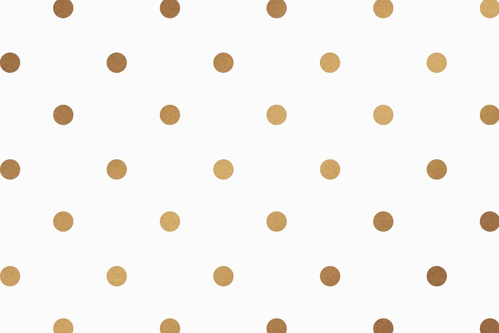 Gold vector polka dot glittery pattern background