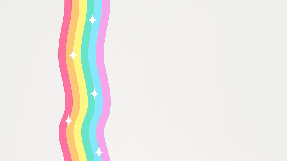 Rainbow glittery colorful cartoon wallpaper