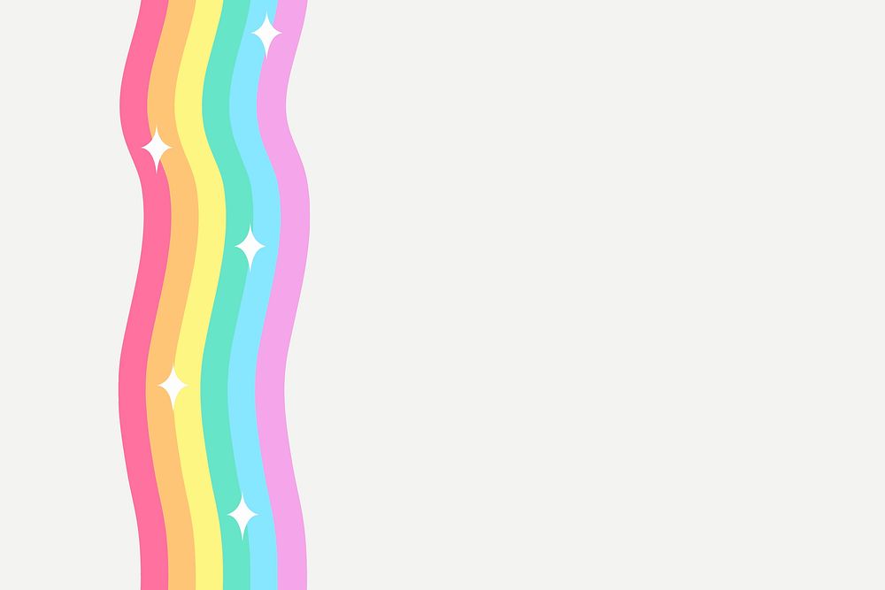 Vector rainbow glittery colorful cartoon wallpaper