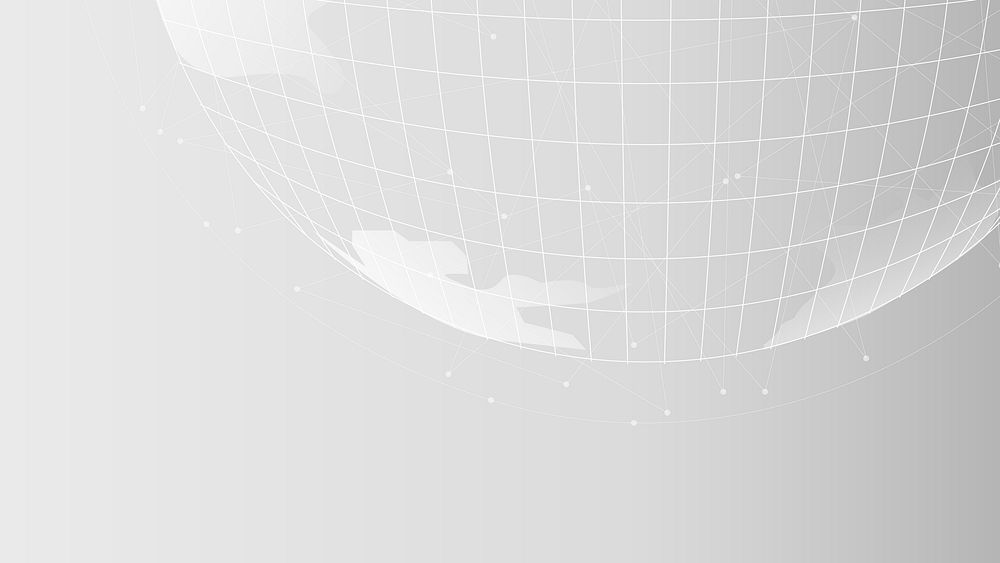 Globe digital grid vector technology gray wallpaper
