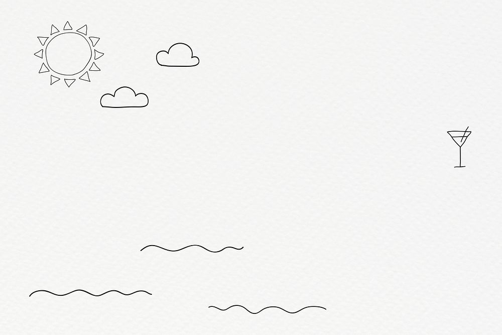 Hand drawn lifestyle background psd cute doodle illustration