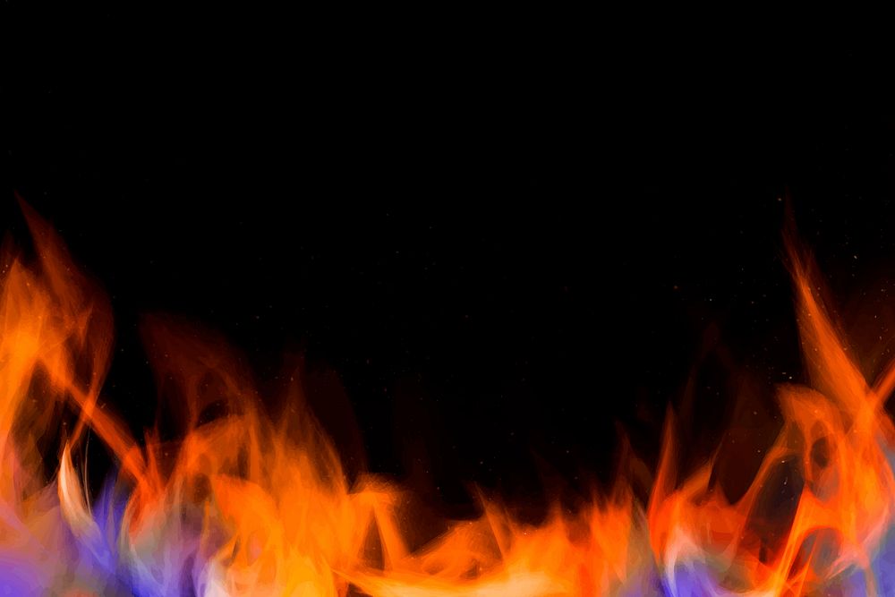 Burning fire flame vector background