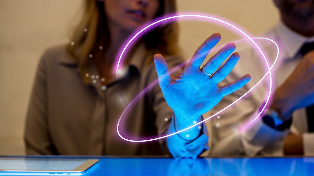 Woman touching a smart technology holographic interface blog banner