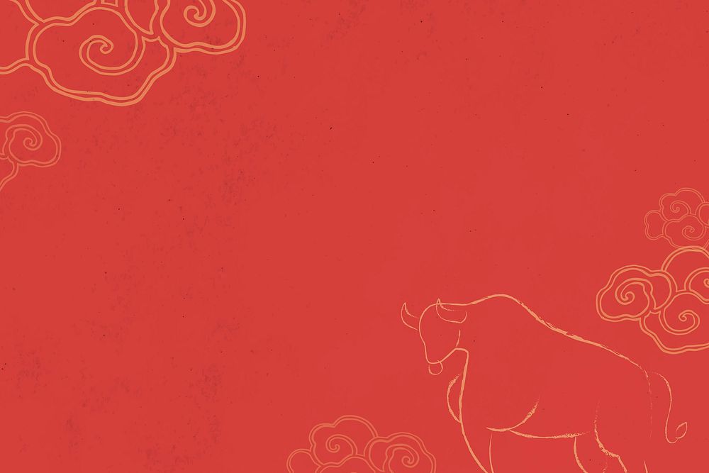Chinese New Year border red background