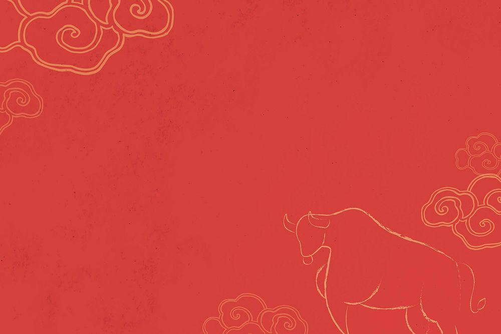Chinese New Year border vector red background