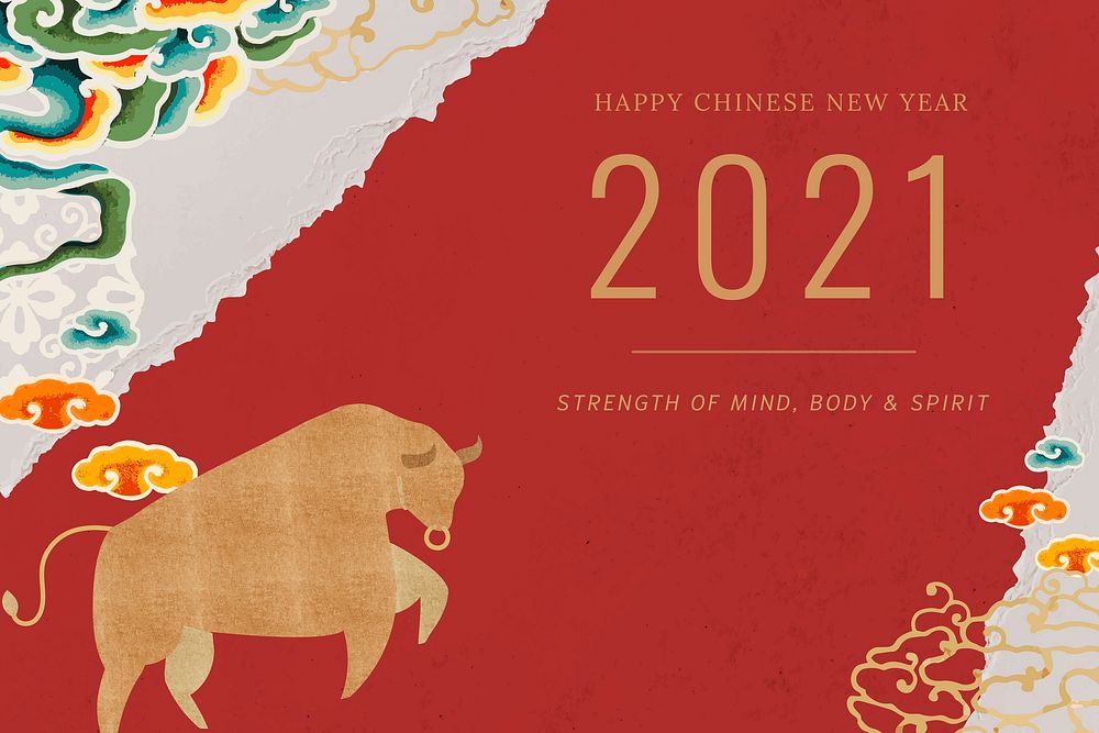 Chinese New Year psd 2021 editable banner