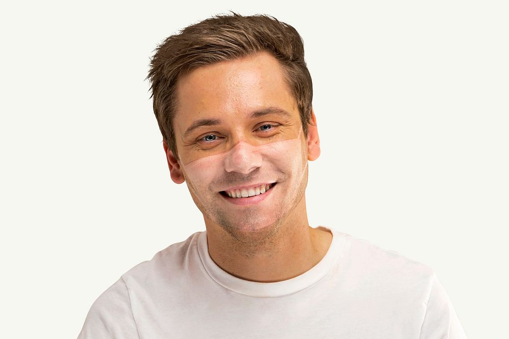 Man face mask tan line Free Photo rawpixel