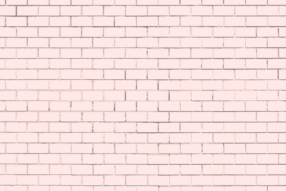 Pink concrete brick wall vector