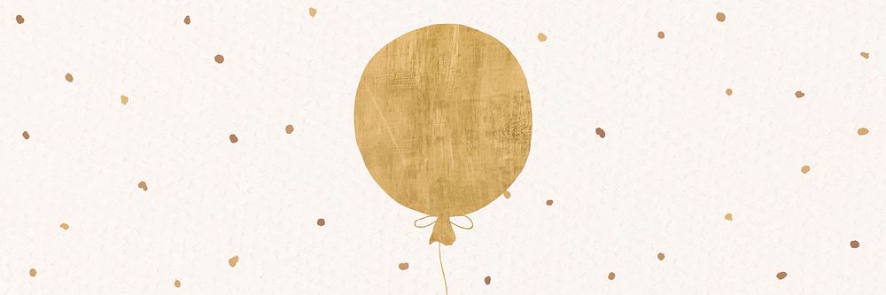 Gold balloon email header festive background