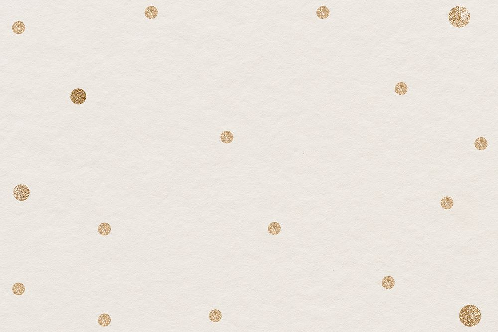 Gold dots beige festive background