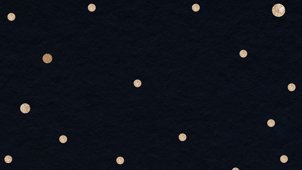 Gold dots black blog banner festive background